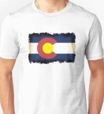 Colorado flag in Grunge Unisex T-Shirt