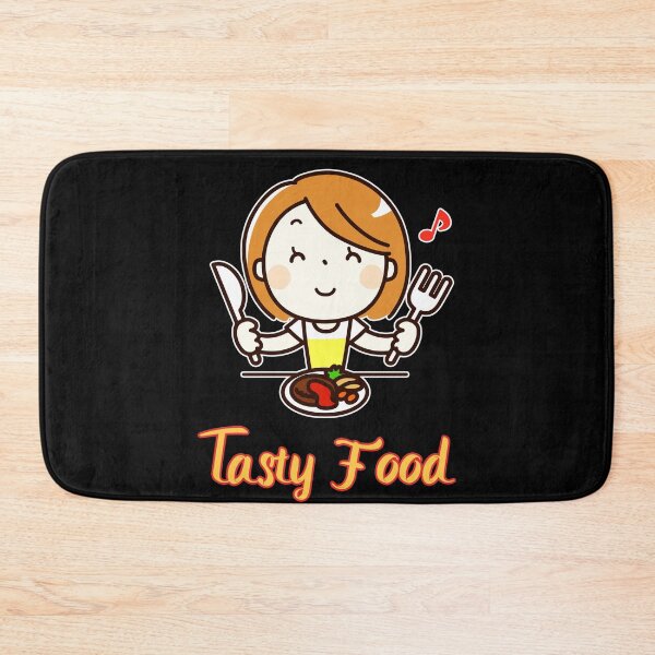 Item preview, 'Tasty Food' Kawaii Girl Eating Japanese Food - Positive Cute Design designed and sold by Ridiculam Toga.