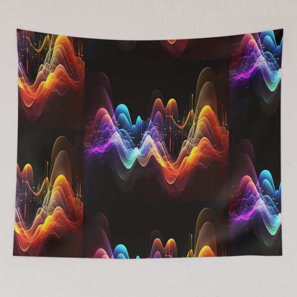 Item preview, Electronic Music Abstract Waves Painting Really Colorful Design designed and sold by EnzoZs.