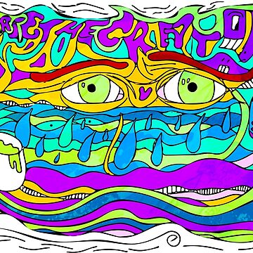 Artwork thumbnail, Me & The Teacup - Trippy Doodle Art by craigthecreator