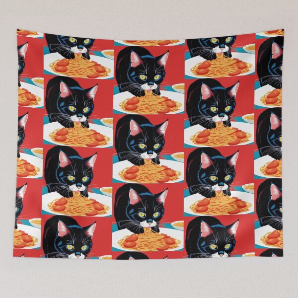 Item preview, Cats eating Spaghetti 14 designed and sold by dsxclothing.