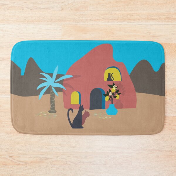 Item preview, Cats Enjoying a a Sunny Day on a Mediterranean Patio  designed and sold by Anna Lemos.