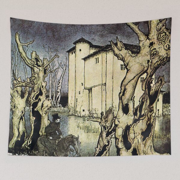 Item preview,  'Poe's Tales of Mystery and Imagination',The Fall of the House of Usher_Arthur Rackham  English illustrator (1867-1939) designed and sold by HomeGallery.