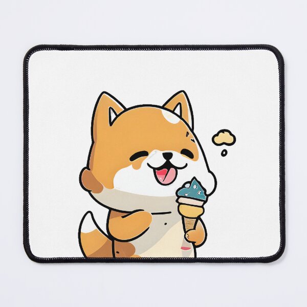 Item preview, MaMe Shiba Dog with Ice Cream designed and sold by PlanetDino.