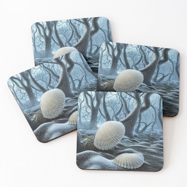 Item preview, Snowy Seashell Forest #4 designed and sold by Yarora.ai.