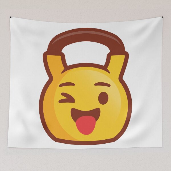 Item preview, Kettlebell Cheeky Emoji - Kettlebell gift designed and sold by TeeMonsters.