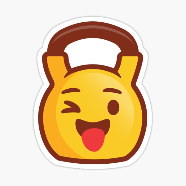 Item preview, Kettlebell Cheeky Emoji - Kettlebell gift designed and sold by TeeMonsters.