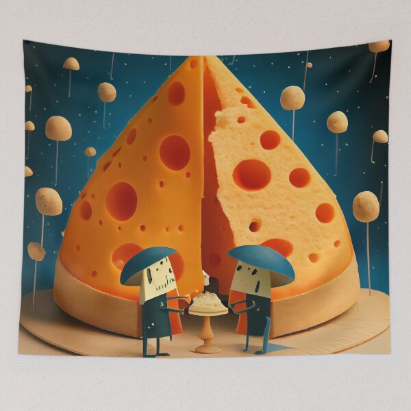 Item preview, Puppet and Widgets Cheese Adventure Digital Painting designed and sold by CodeAndColors.