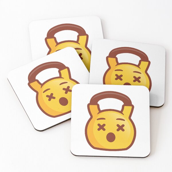 Item preview, Kettlebell Defeated Emoji - Kettlebell gift designed and sold by TeeMonsters.