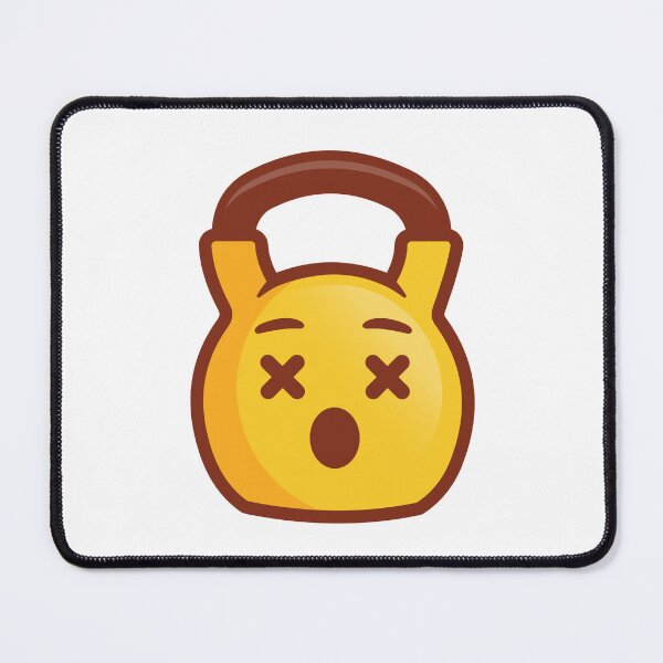 Item preview, Kettlebell Defeated Emoji - Kettlebell gift designed and sold by TeeMonsters.