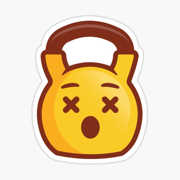 Item preview, Kettlebell Defeated Emoji - Kettlebell gift designed and sold by TeeMonsters.