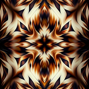 Vorschaubild zum Design Angular Furry Bohemian Pattern Digital Painting von CodeAndColors