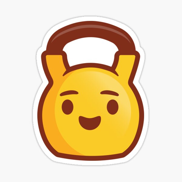 Item preview, Kettlebell Happy Emoji - Kettlebell gift designed and sold by TeeMonsters.