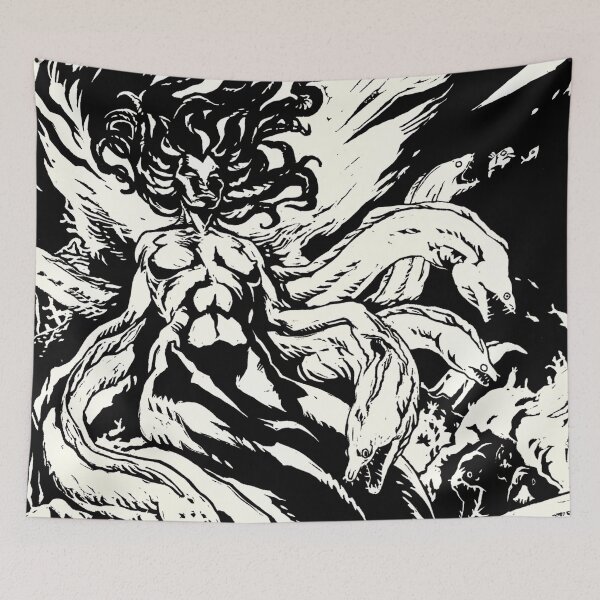 Item preview, Eel Woman Linocut designed and sold by Vyscera C.