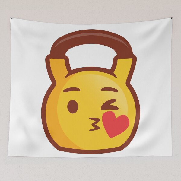 Item preview, Kettlebell Kiss Emoji - Kettlebell gift designed and sold by TeeMonsters.