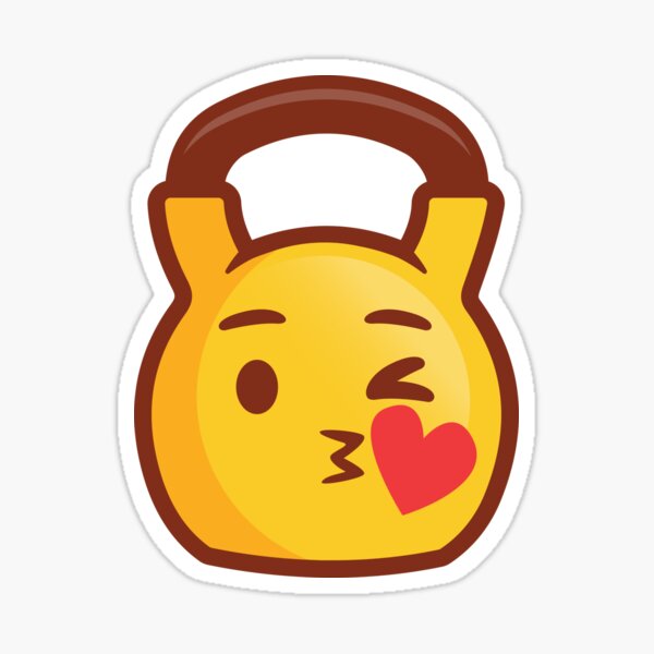 Item preview, Kettlebell Kiss Emoji - Kettlebell gift designed and sold by TeeMonsters.