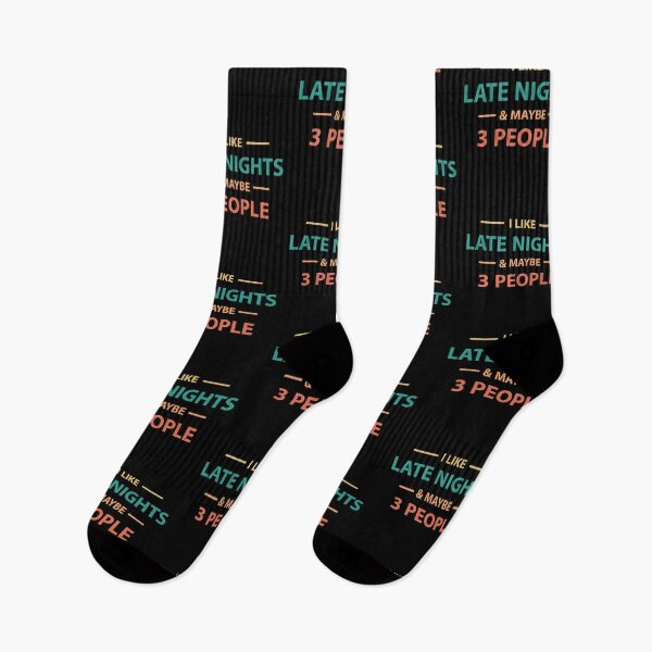 Item preview, "Late Nights & Selective Socializing" Design | Quirky Introvert Apparel designed and sold by SimpliText.