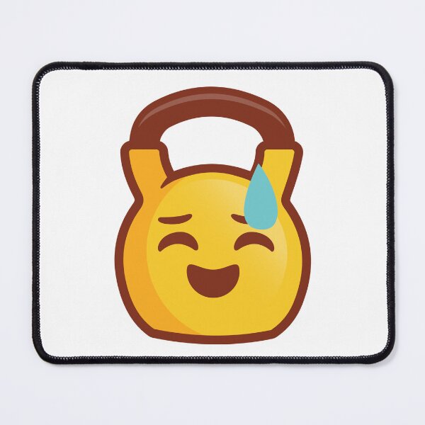 Item preview, Kettlebell Sweating Emoji - Kettlebell gift designed and sold by TeeMonsters.