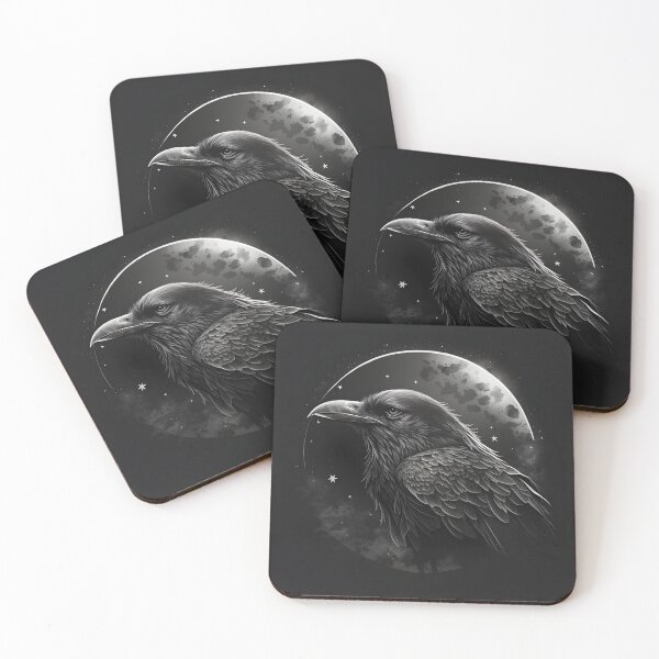 Item preview, Raven by night and moon black designed and sold by FRSquare.