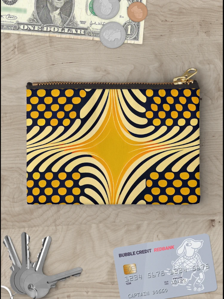Thumbnail 3 of 4, Zipper Pouch, Abstract Minimal Basic Latin Pattern Digital Painting designed and sold by CodeAndColors.