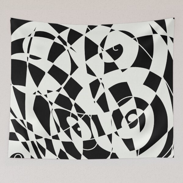 Item preview, Black and white curves designed and sold by Printpix.