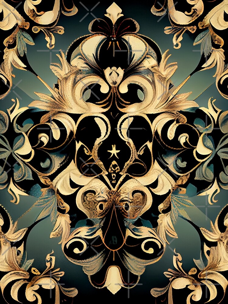 Thumbnail 3 von 3, Tuch, Irregular Gothic Baroque Happy Natural Pattern Digital Painting designt und verkauft von CodeAndColors.