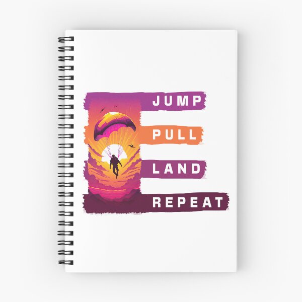 Item preview, Jump, Pull, Land, Repeat - A Parachute Design designed and sold by Mindful-Designs.