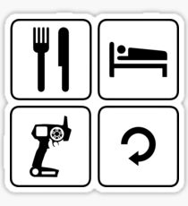 eat sleep drive repeat rc spektrum Sticker