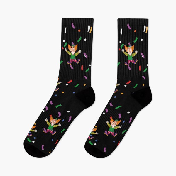 Item preview, Funny clown in colorful costume and confetti designed and sold by Sock Garden.