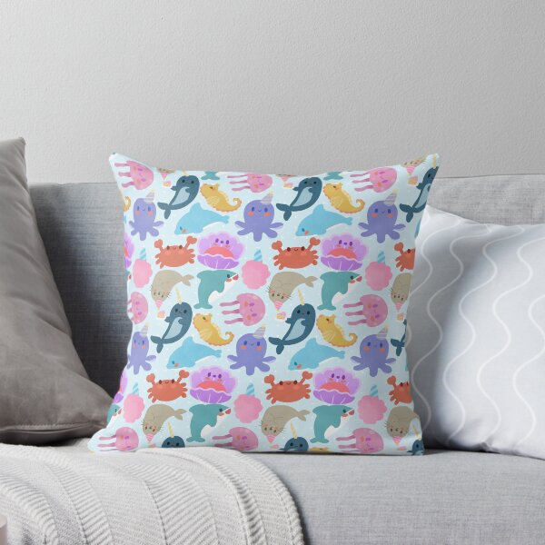 Item preview, Cute Marine Animals Seamless Pattern designed and sold by MadeByBeata.