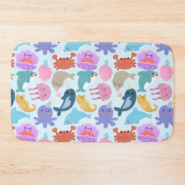 Item preview, Cute Marine Animals Seamless Pattern designed and sold by MadeByBeata.