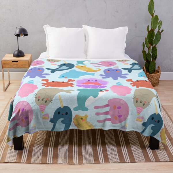 Item preview, Cute Marine Animals Seamless Pattern designed and sold by MadeByBeata.