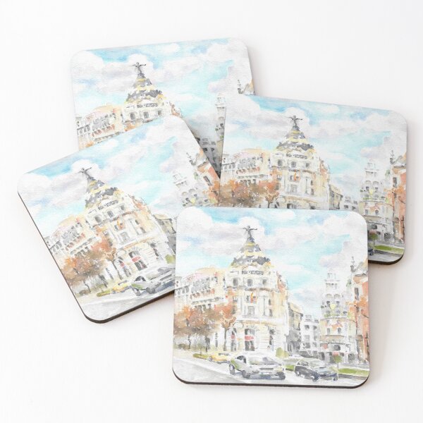 Item preview, The Gran Via Madrid Spain designed and sold by victoriaolsonart.