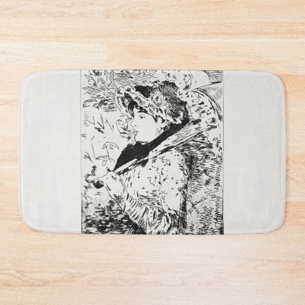 Item preview, Jeanne portrait drawing by Édouard Manet designed and sold by EmeraldeaArt.