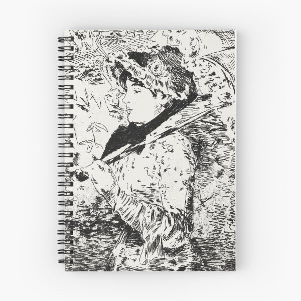 Item preview, Jeanne portrait drawing by Édouard Manet designed and sold by EmeraldeaArt.
