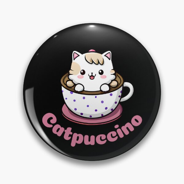 Item preview, CATPUCCINO - cute funny coffee cat designed and sold by KatisDesign.