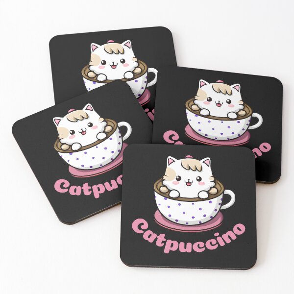 Item preview, CATPUCCINO - cute funny coffee cat designed and sold by KatisDesign.