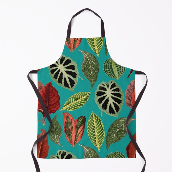 Item preview, Retro turkish blue background egzotic house plants jungle pattern designed and sold by PG Illustration.