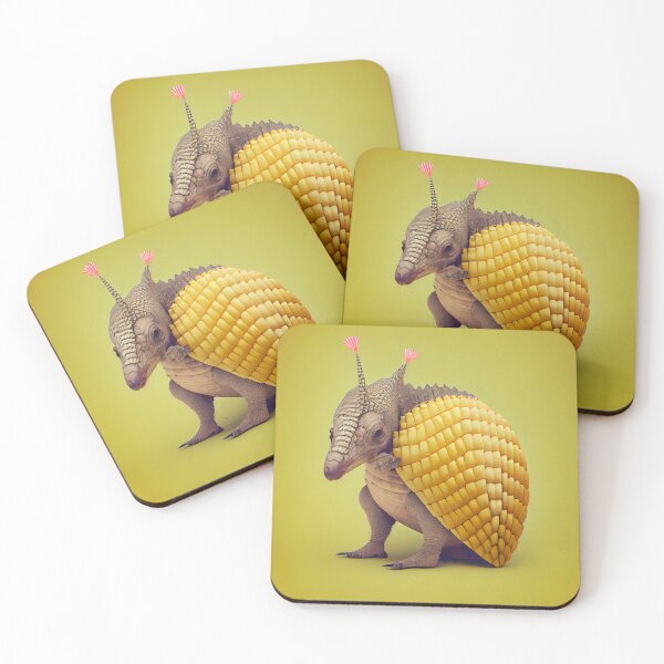 Item preview, Pineapple Love An Armadillo Valentine Digital Painting designed and sold by CodeAndColors.