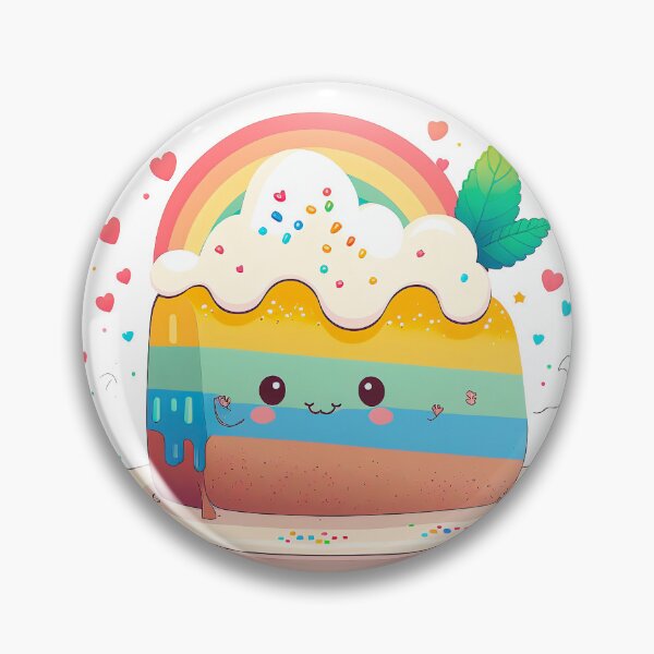 Artikelvorschau, Rainbow cake cute chibi kawaii entworfen und verkauft von ChibiInstant.