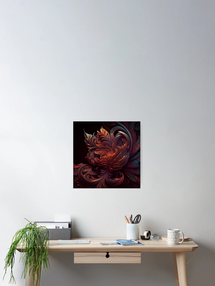 Imagen 2 de 3, Póster con la obra Turbulent Textured Exotica Digital Painting, diseñada y vendida por CodeAndColors.