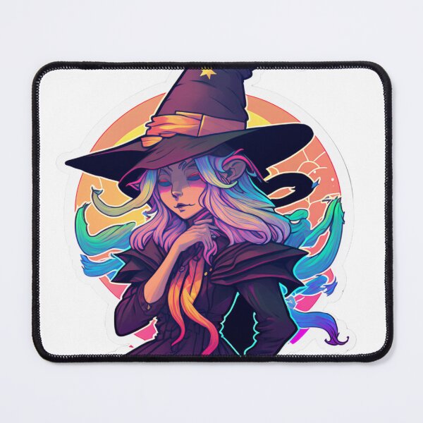 Item preview, Colorful Witch Sticker with James Jean Line Art and Rainbow Highlights designed and sold by kfir marco.