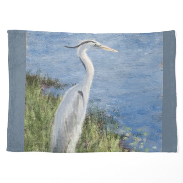 Great Blue Heron Square Pillow