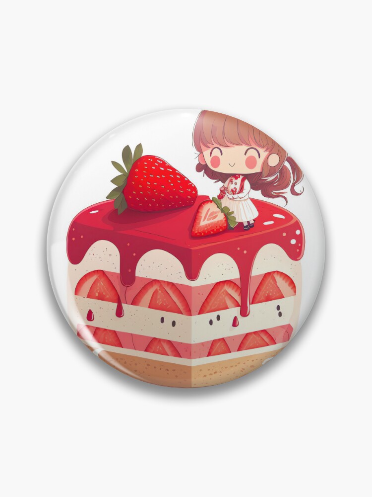 Kawaii Anime Chibi - Strawberry lover' Sticker | Spreadshirt