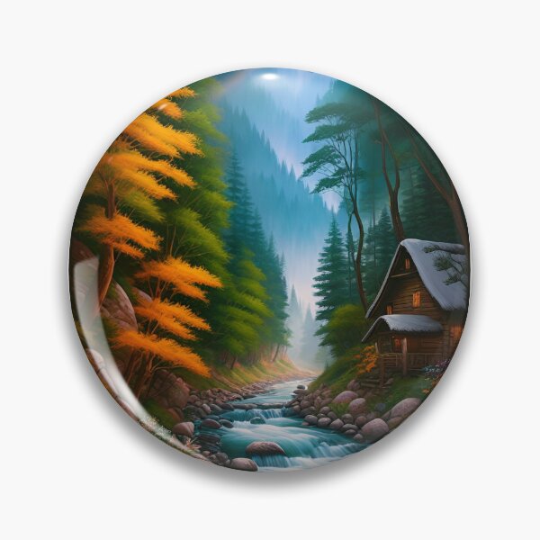 Item preview, beautiful riverside house scenery designed and sold by Surya Puranik.