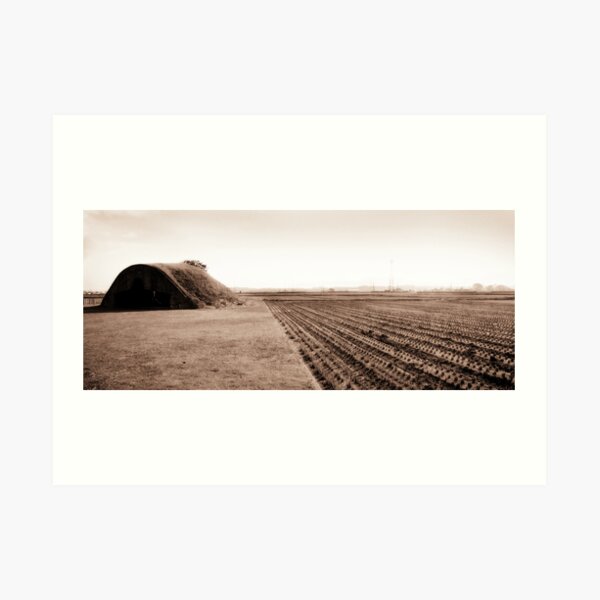 Wartime Airplane Hangar Art Print