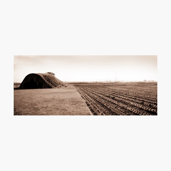 Wartime Airplane Hangar Photographic Print