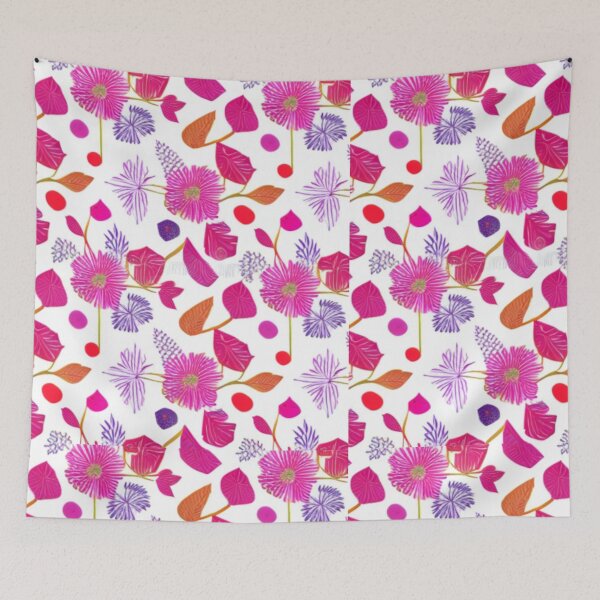 Item preview, Magenta spring flowers seamless pattern designed and sold by Kashear.