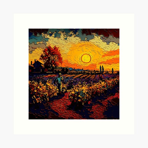 Item preview, Van Gogh Style Art Vibrant Wine Region Vineyard designed and sold by Alper Billik.