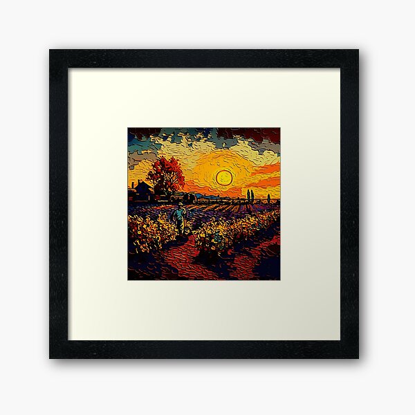 Item preview, Van Gogh Style Art Vibrant Wine Region Vineyard designed and sold by Alper Billik.